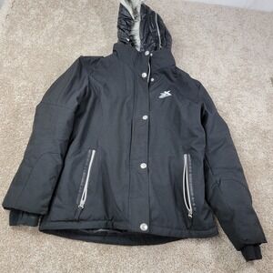 ZeroXposur Kids XL 16 Black Insulated Hooded Winter Ski Snowboard Jacket